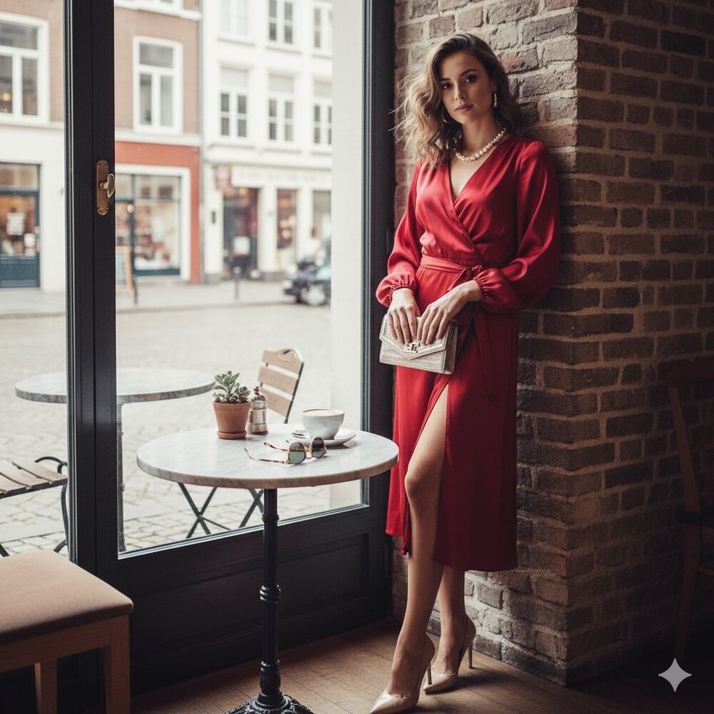 NWT Finders Keepers Emilia LS Dress RED